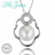 L& zuan натуральный пресноводный жемчуг кулон романтическая роскошь 925 Серебряный кулон ожерелье для женщин Стерлинговое серебро ювелирные изделия