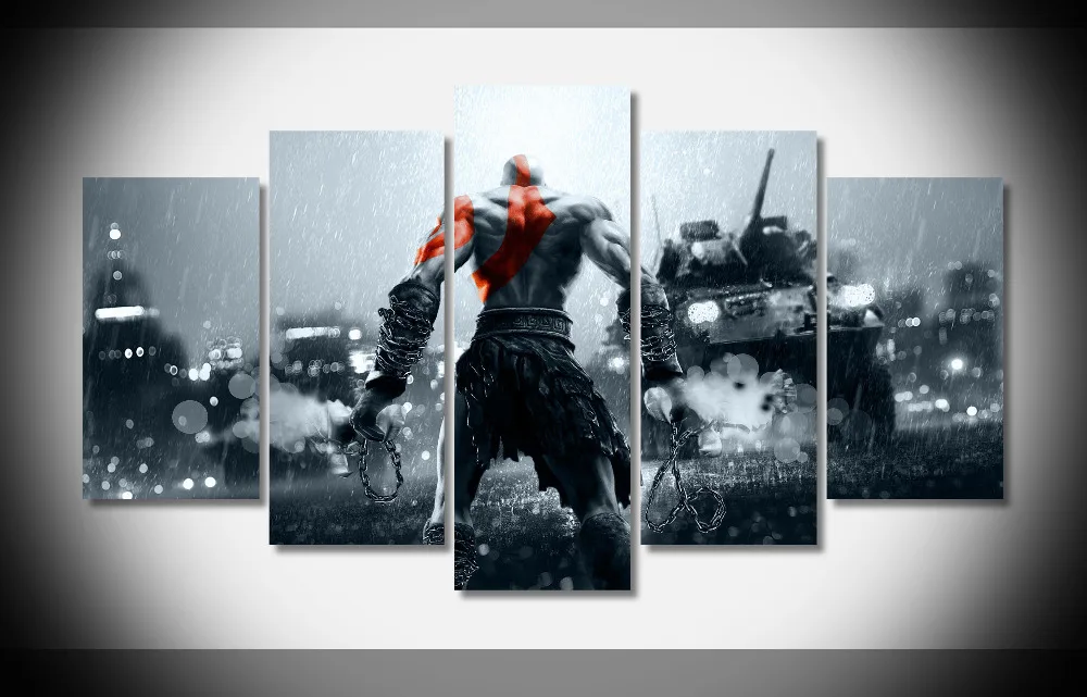 

6597 God Of War 4K 2017 Poster Framed Gallery wrap art print home wall decor wall picture Already to hang digital print