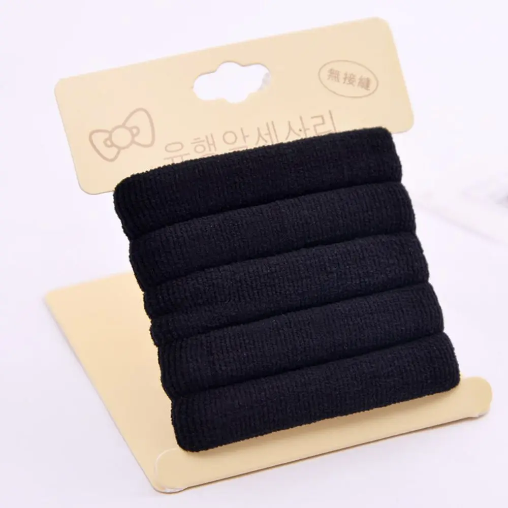 5 1 Pack/Set High Quality Cotton Solid Elastic Hair Band Headband For Women Girl Hair Rope Rubber Band Hair Accessories Hair Tie - Цвет: 5
