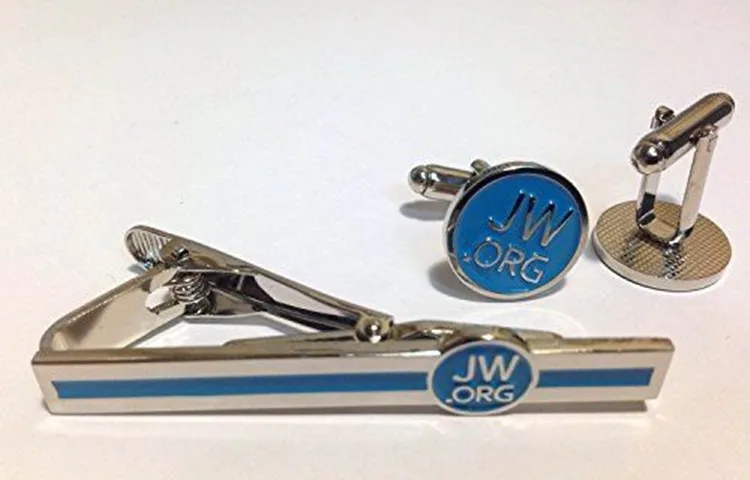 

JW.org Blue Tie Clip and Cufflinks and 2 pin