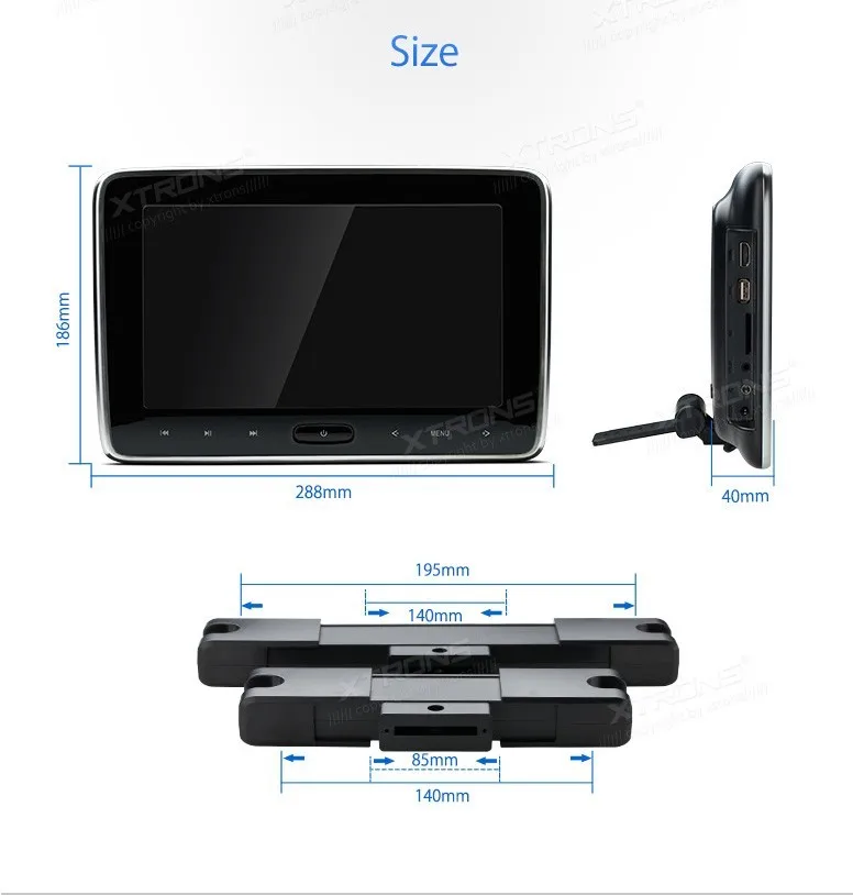 Clearance XTRONS 10.1" Car Headrest DVD Player Monitor car auto radio HD Digital TFT Screen Touch Panel with HDMI Port 19 Clearance XTRONS 10.1" Car Headrest DVD Player Monitor car auto radio HD Digital TFT Screen Touch Panel with HDMI Port 19