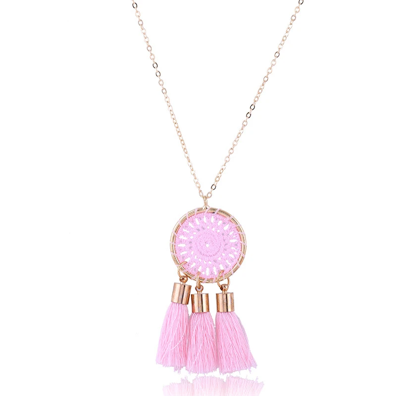 LZHLQ длинное кистовое ожерелье для женская одежда в винтажном стиле эффектное модное ожерелье Этнические милые ювелирные изделия