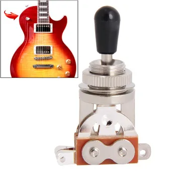 

3-Way Electric Guitar Pickups Toggle Selector Switch Parts Chrome With Knob Guitar Parts Accessories Switch Guitar New