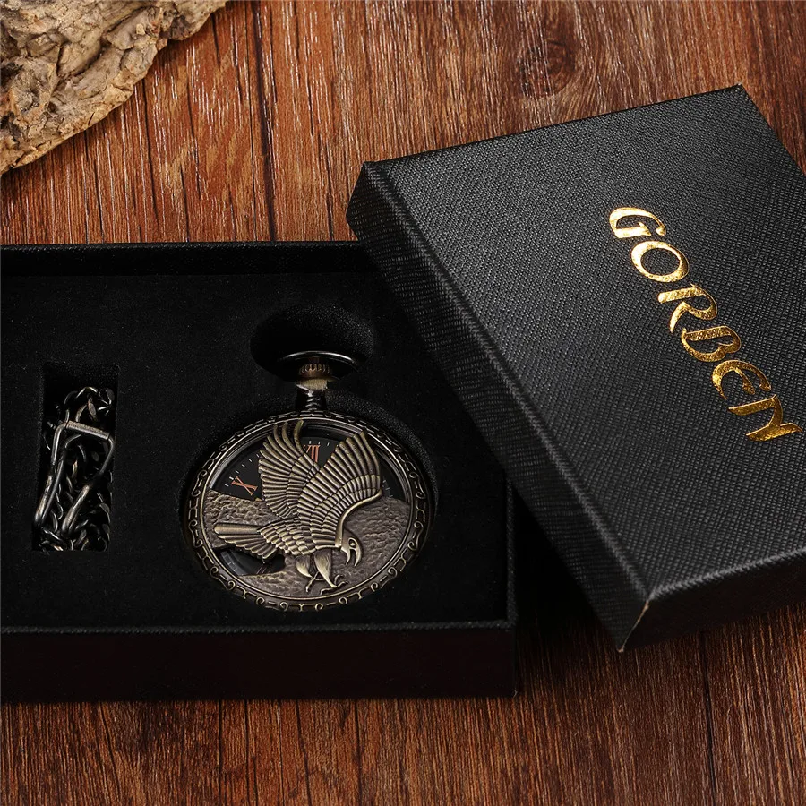 Gravado Colar Steampunk Fob Unisex Mens Relógio Pendente Do Vintage