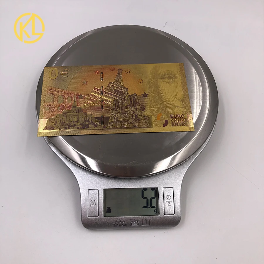 10 шт. набор золотых банкнот с надписью Мона Лиза 0 евро|Золотые банкноты| |