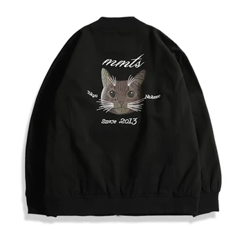 

Bomber Men Jacket Print Streetwear Spring Autumn Hip Hop Mens Jackets Punk Rave College Jacket Pilot Erkek Mont Clothes 5J006