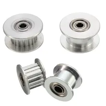 16t/20t gt2 polia cronometrando de alumínio com/sem dente para impressora 3d diy