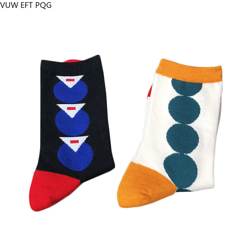 

Hip hop street couple socks geometric pattern fashion business sock gift