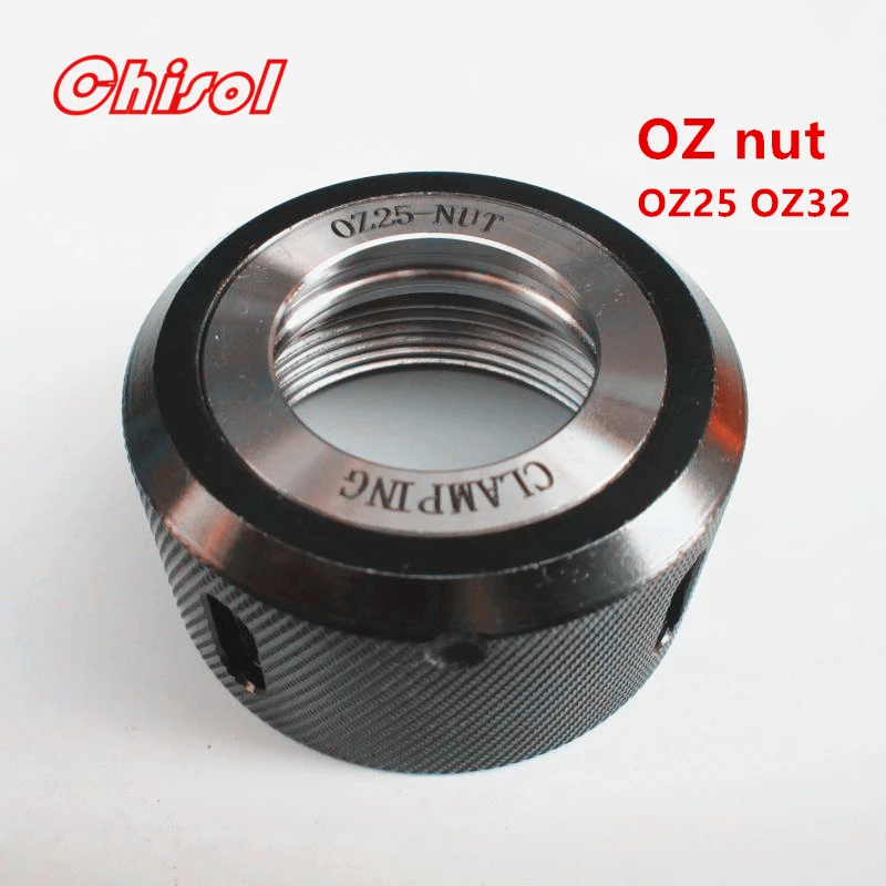 

free shipping high quality OZ25 OZ32 spring collet set nut for spring collet chuck head holder OZ clamping collet nut