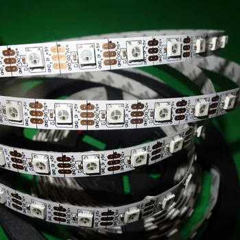 

addressable 4m 60LEDs/m DC5V WS2812B led pixel strip,NON-waterproof,with 60pixels/M;WHITE PCB