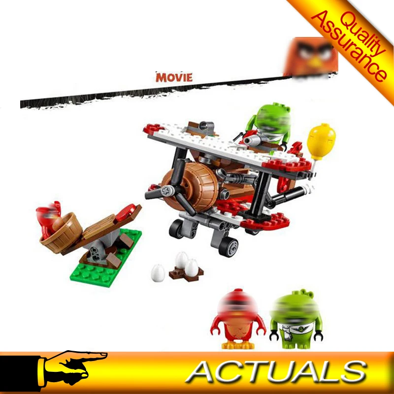 

Piggy Plane Attack Angryed Birds Building Blocks Model Bricks model brick Toys Compatible Legoing 75822 19002 10506