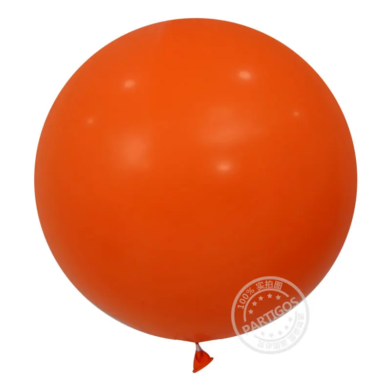 10 шт. 36 дюймов большой шар 90 см Джамбо белые круглые латексные шарики гигантские свадебные шары свадебный душ День рождения украшения - Цвет: Оранжевый