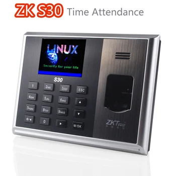 

Fingerprint Time Attendance Biometric Time Clock by Finger Network Professional Finger realand ZK S30 Linux System