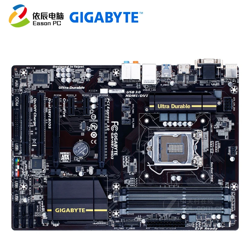 GIGABYTE GA-H87-HD3 рабочего Материнская плата LGA1150 i3 i5 i7 DDR3 USB3.0 блок питания ATX