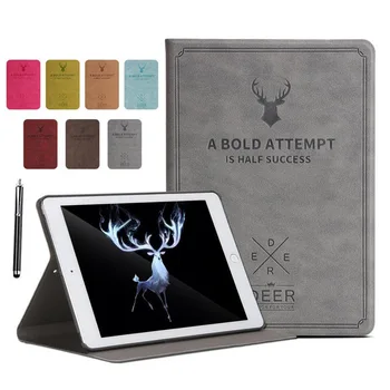 

XSKEMP Slim Folding Folio Case For iPad Air iPad 5 9.7" 3D Deer Pattern Magnetic Stand Smart Cover Auto Sleep/Wake Leather Cover