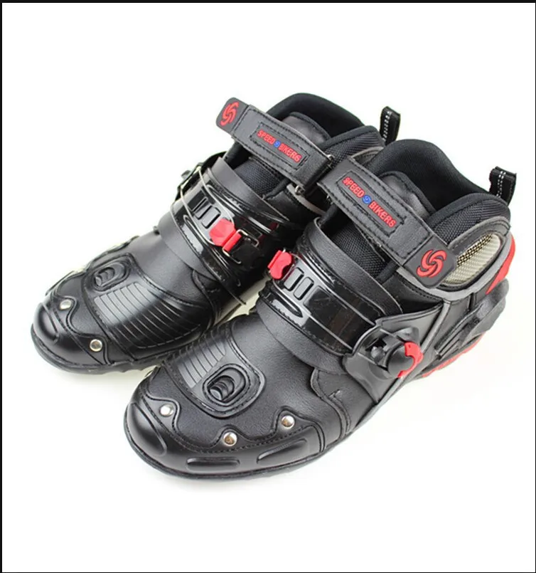 Прочное микроволокно из натуральной кожи; Мужские ботинки в байкерском стиле; обувь для велоспорта; ботинки для мотокросса; Pro Biker