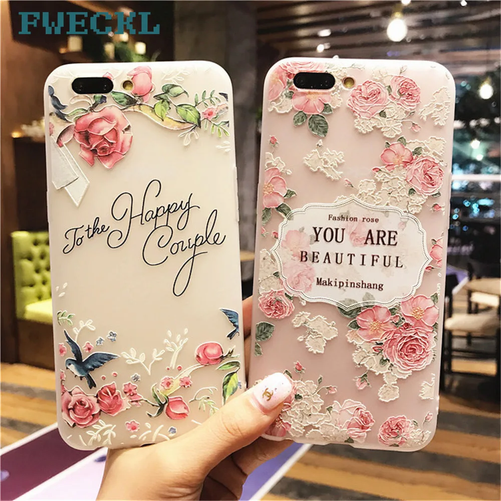 

Luxury Silicone Phone Case For iPhone 5 5S SE Rose Floral Leaves Pink Pattern Soft TPU Cover For iPhone X 7 8 Plus 6 6S Plus