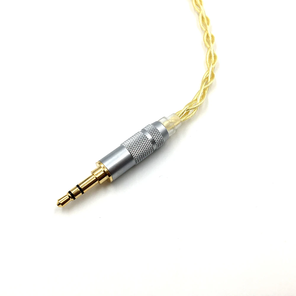 MMCX/0,78 мм 2-контактный разъем 3,5 мм 2,5 мм сбалансированный Модернизированный кабель для наушников очень мягкий 7N OCC чистое серебро+ позолота для IEMs