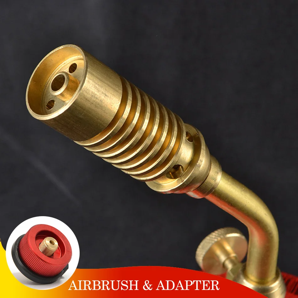 

Copper Camping Gas Stove Flame Gun Airbrush Adjustable Portable Fogao Cooker Outdoor Cooking Gas Adapter Adaptor Conversion