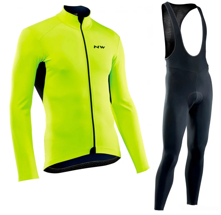 

Northwave Pro team 2019 Long Sleeve Cycling Jersey Set NW Clothes men suit outdoor sportful bike MTB clothing paded pants