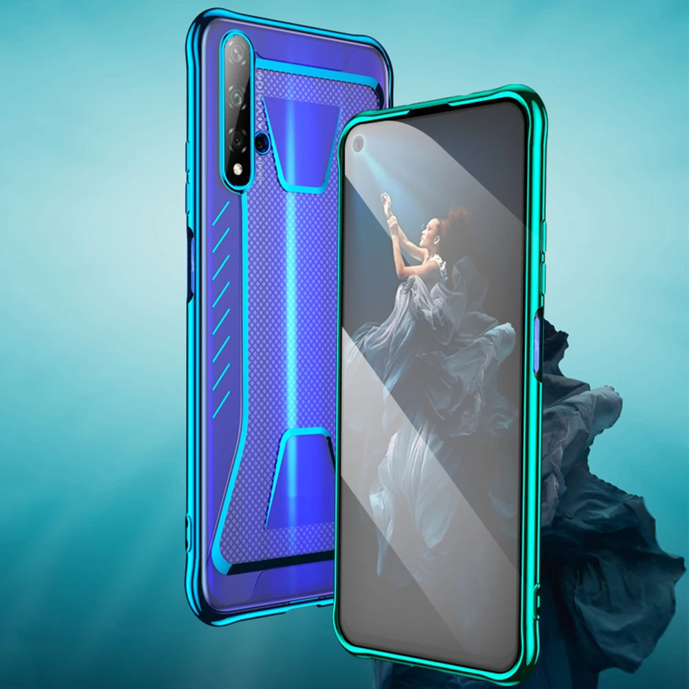 

Transparent Plating TPU Soft Case For Huawei Honor 20 Pro 3D Laser Plated Soft Silicone Shockproof Back Cover Coque For Honor 20