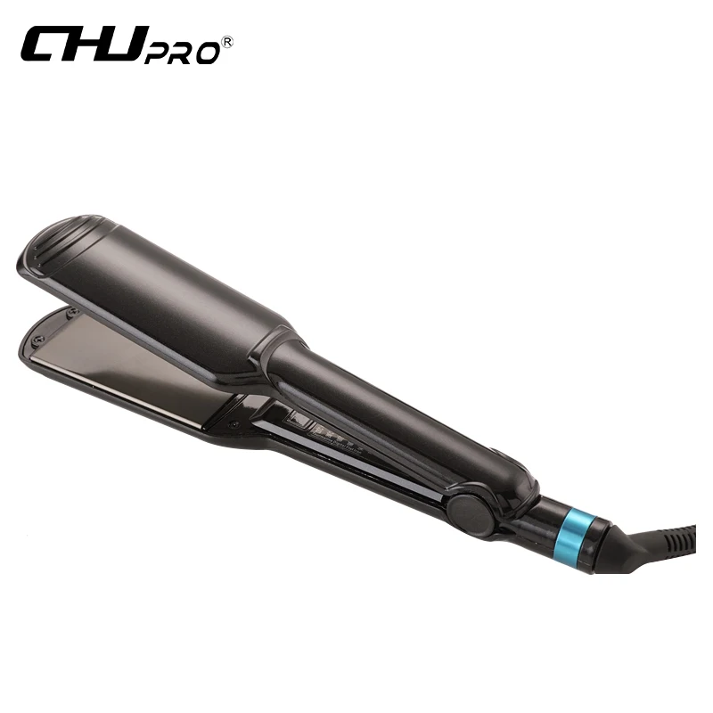 

CHJ Professional Ceramic Hair Straightener Negative ionic Straightening Irons LED Display Tourmaline Plate Black Flat Iron Tools