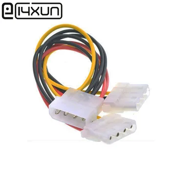 

1pcs IDE 4Pin 1 Female Connector to 2 Male Plug Chassis Power Cord 4P Terminal Hard Disk Power Line for computer
