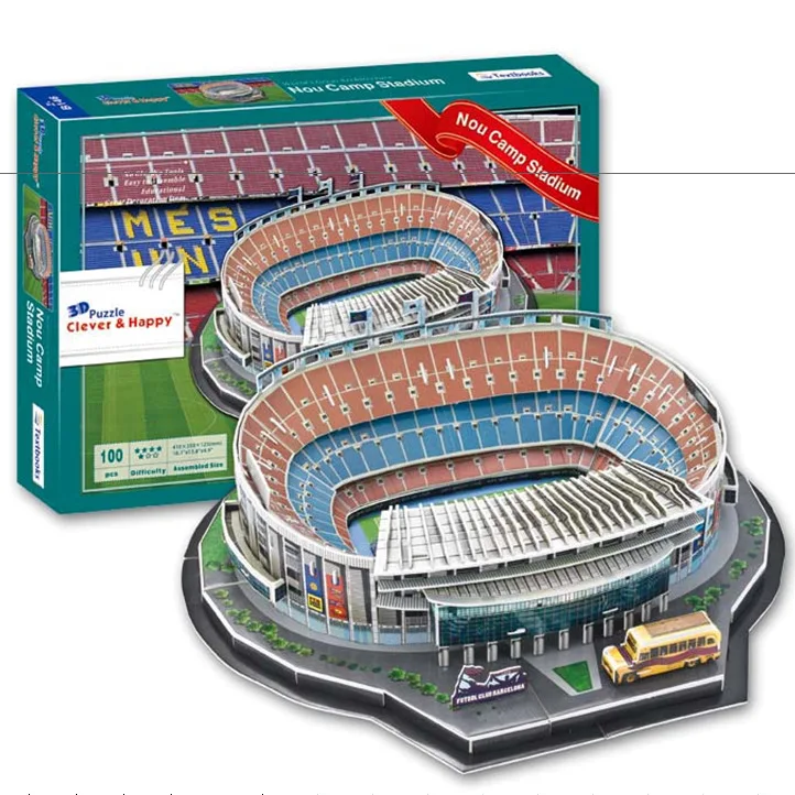 

Paper Model 3D Puzzle Camp Nou World Cup Football Game Stadiums DIY Enlighten Construction Brick Toys scale models Sets