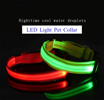 

USB rechargeable LED light pet Collar Night Safety Glow Flashing Dog Cat flash Collars Led Luminous A54