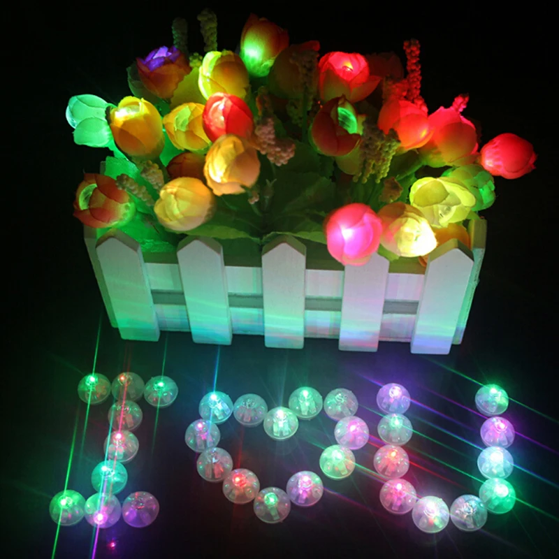 10Pcs/Set Led Balloon Lamp Light Christmas Party Wedding Decoration Circular