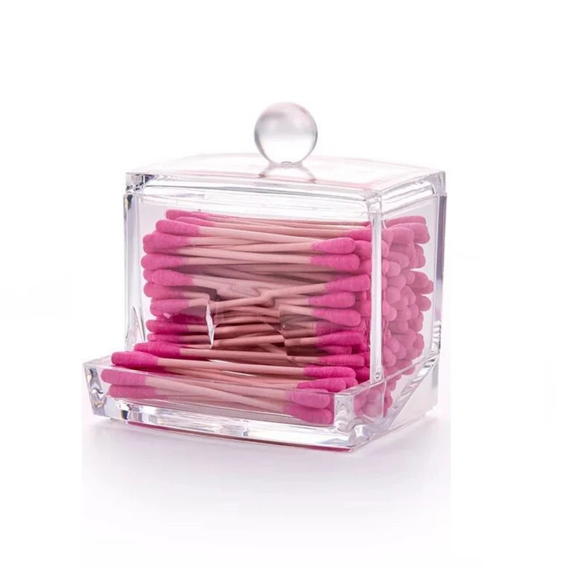 New Fashion Cotton Swabs Box Plastic Q tip Holder Cotton Swabs Stick