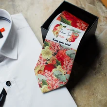 Модный галстук с цветком серия Hai Nianhua нарядный Повседневный подарок жениха Свадебная вечеринка модный галстук