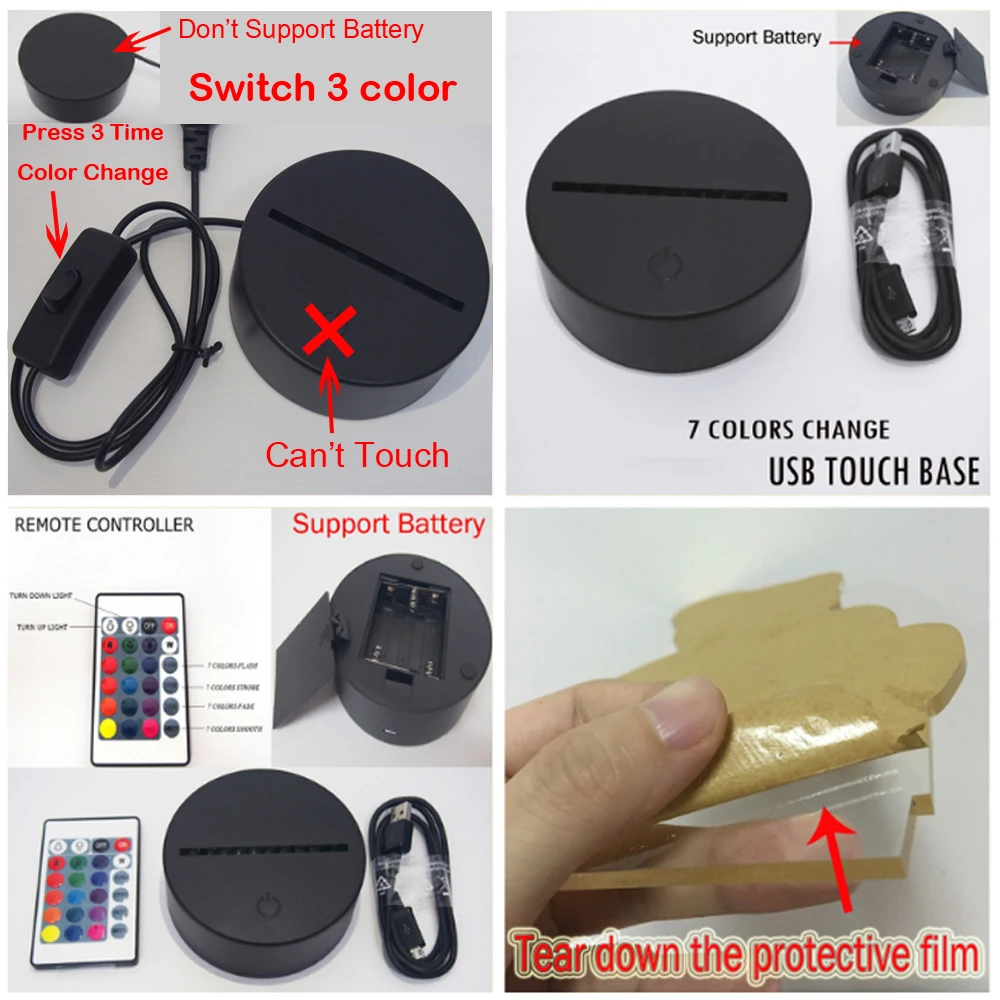 Элегантный танцор человек 3D лампа ночник светильник USB СВЕТОДИОДНЫЙ ing Mulitcolor