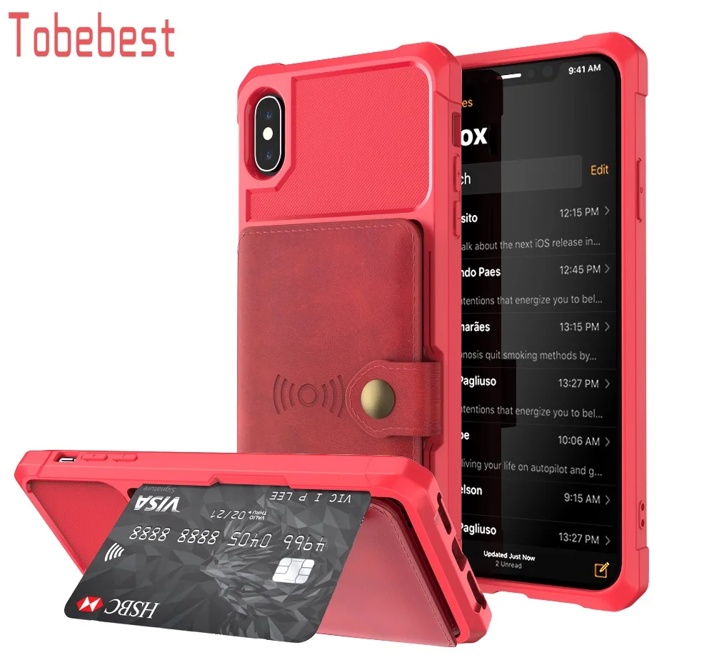 

Plain Leather Cases For iPhone X XR XS MAX 8 7 6S 6 Plus Phone Case Card Holder magnetic Wallet Cover for iPhone 8 Plus