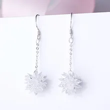 Boucles d'oreilles en argent Sterling 925 pour femmes, bijou Long en cristal de Zircon, VES6203