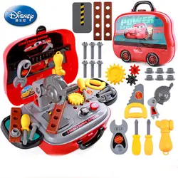 Disney ролевые игры игрушечные лошадки для детей Детские toolbox набор головоломка моделирование обслуживания стол отвёртки мальчик игрушка