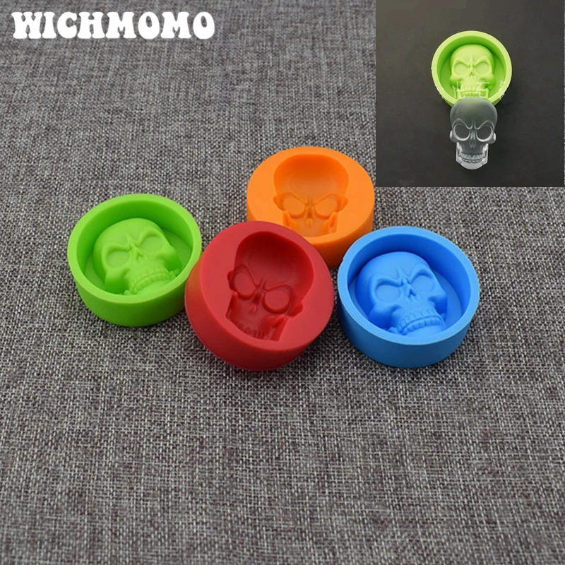 

2019 New Fashion 1PCS Skull Craft DIY Transparent UV Resin Liquid Silicone Combination Molds for DIY Making Finding Accessories