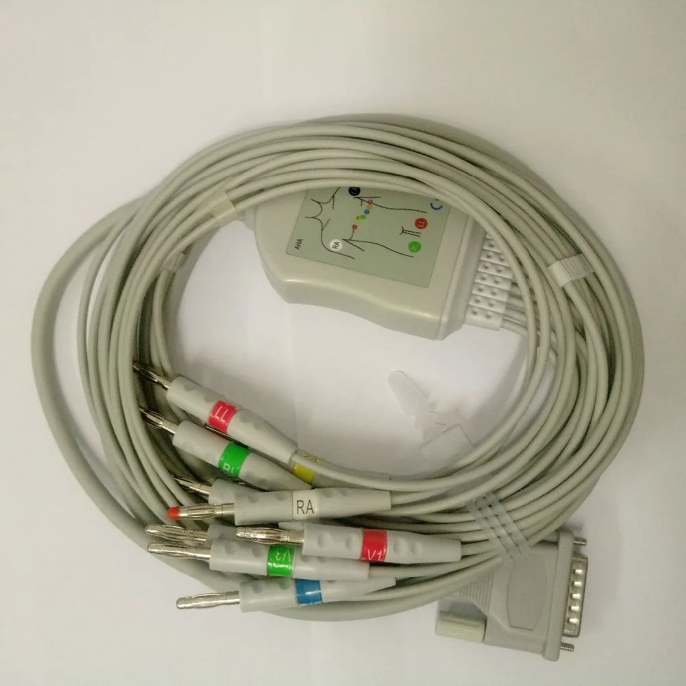 kmtkeramed совместимый для Шиллер 10 жильный кабель AHA Банан 4,0 мм At3 At6 Cs6 At5 At10 At60 кабель