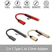 2 в 1 Тип C до 3,5 мм адаптер аудио разъем для наушников кабель синхронизации зарядный кабель usb type-C к разъему Aux для телефона Xiaomi huawei