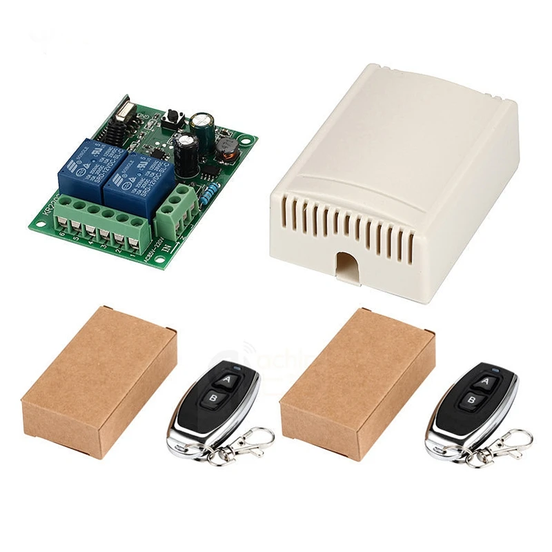 

433Mhz Universal Wireless Remote Control Switch AC 85V 110V 220V 2CH Relay Receiver Module & RF 433 Mhz for Light Switch