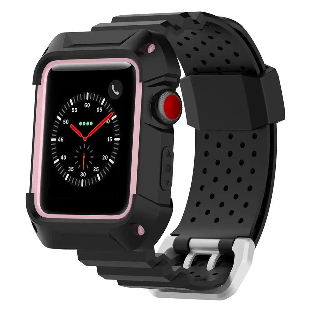 Силиконовый ремешок для наручных часов сменный Браслет Apple Smart Watch Series 3 2 1