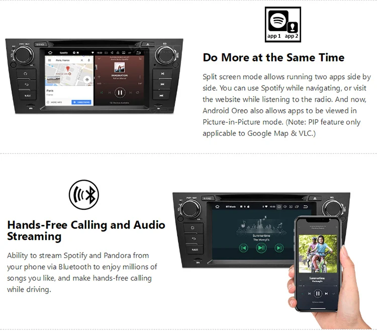 Flash Deal 7" Android 8.0 Oreo OS Car DVD Multimedia GPS Radio for BMW 3 Series E90/E91/E92/E93 2005-2012 with One Key Screen Off Support 4