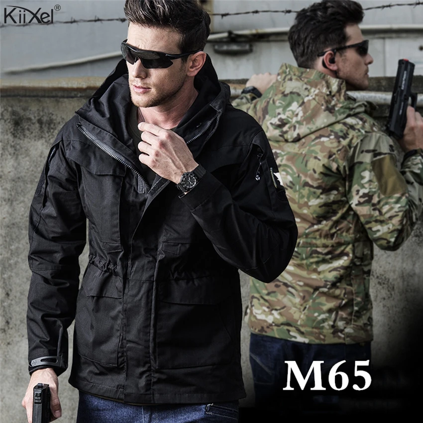 Online M65 UK UNS Taktische Jacken Männer Herbst Flug Pilot Mantel Armee Kleidung Casual Hoodie Militärischen Bereich Jacken Windjacke Wasserdicht