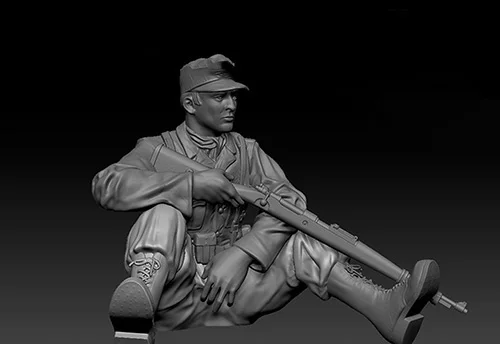 

New Unassembled 1/16 120mm man sit and rest Resin figure model Kit Unpainted