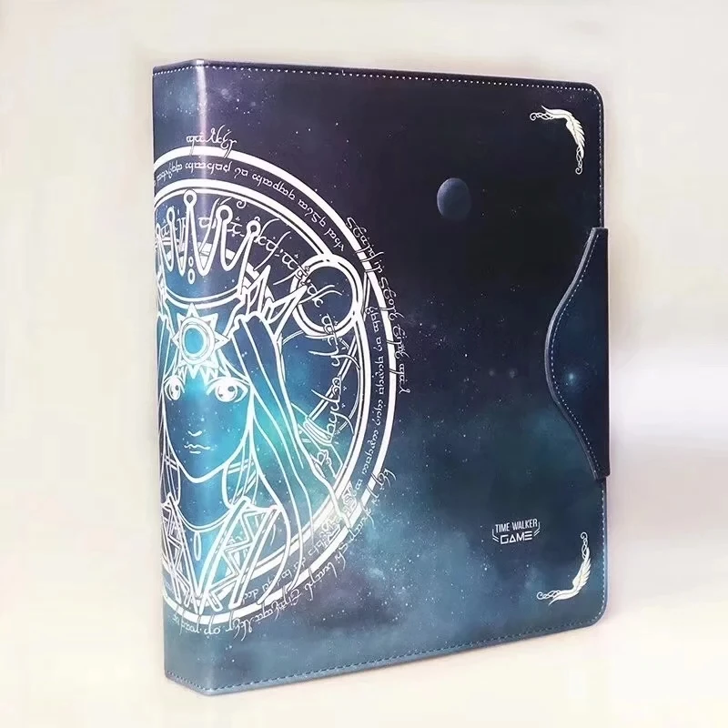

Board Games Starry Sky Godness Cards Album for 9 Pockets Pages Cards Book for MGT/YGO/Pkm/FOW Cards Binder Hold 50-80 Pages