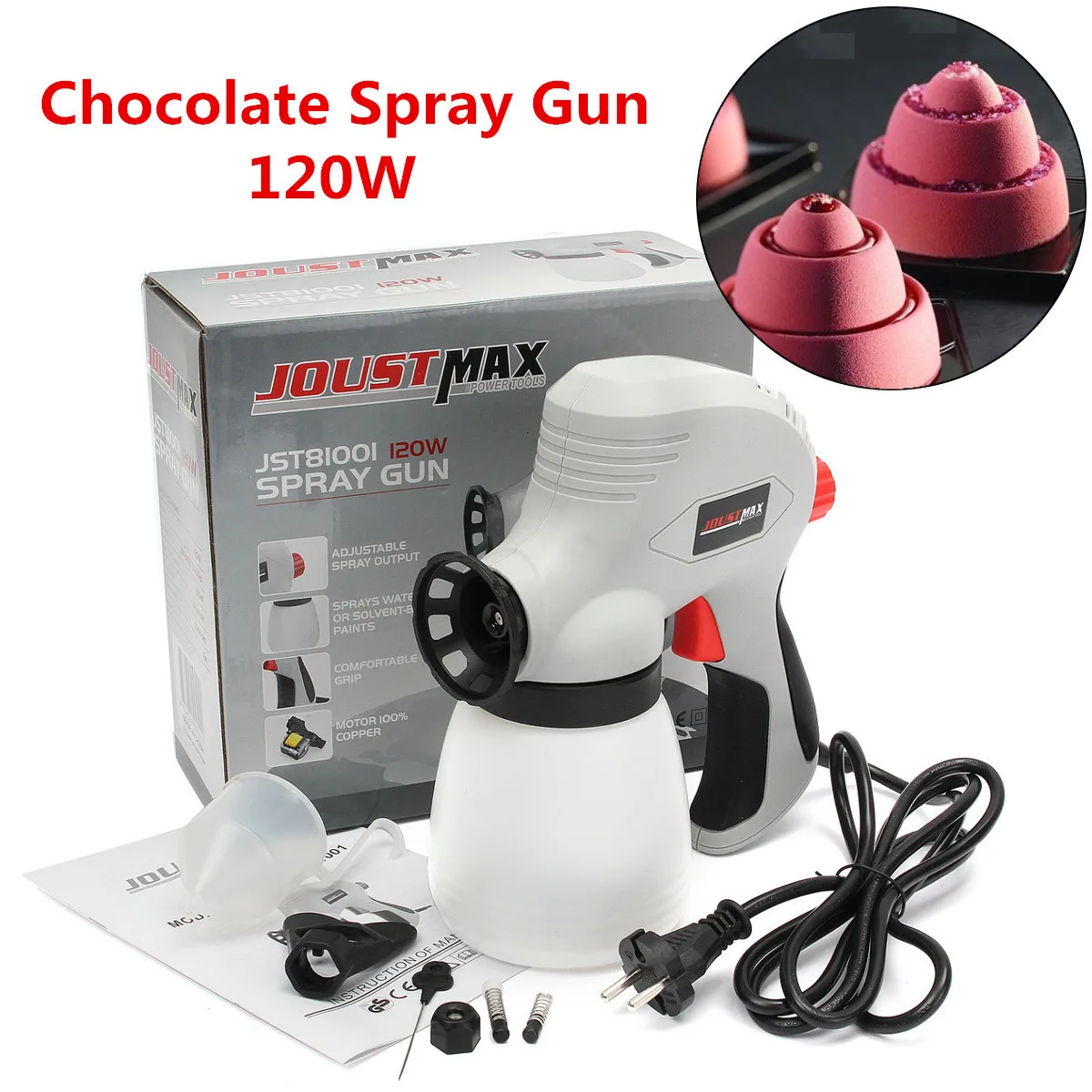 

120W 220V Advanced Electric Spray-Gun Paint Sprayer And Spray Patterns Adjustable Valve Knob Spray-Gun Perfect for Beginner