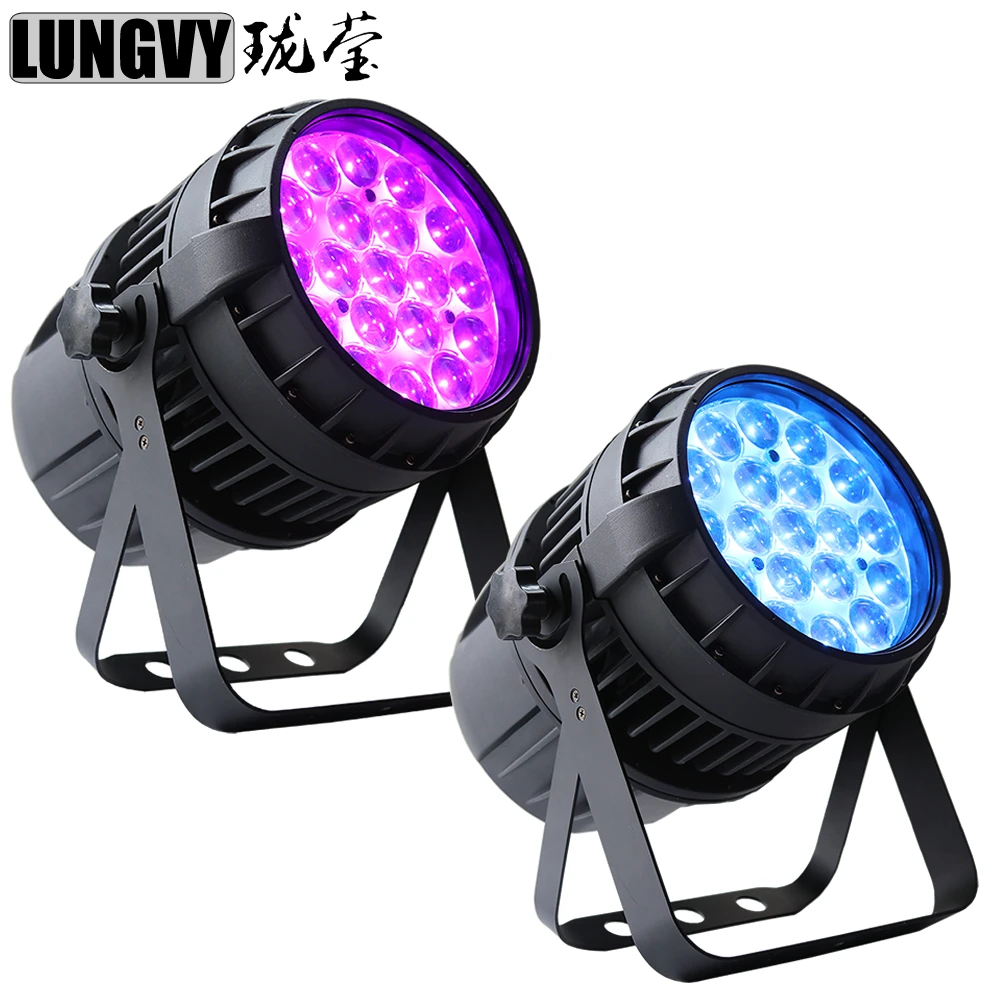 Free Shipping 2pcs/lot Casting Aluminum Waterproof IP65 19x12W RGBW