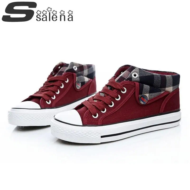 

Women Canvas Sheos Platform Shoes Female Plus Velvet Winter Cotton Shoes Fashion High Top Shoes B631