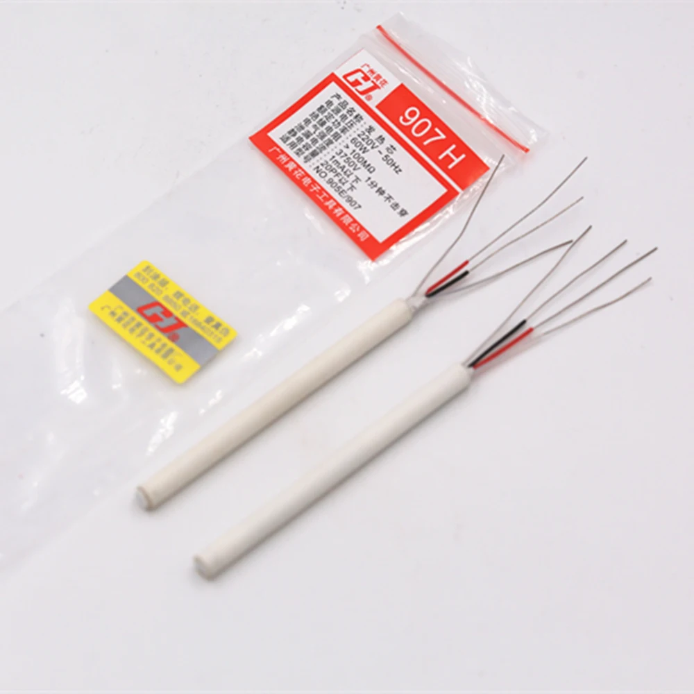 electronics soldering kit 2 pcs 907H 220v 60w Adjustable Constant Temperature NO. 907 905E Soldering Iron Core Heater free shipping electric solder