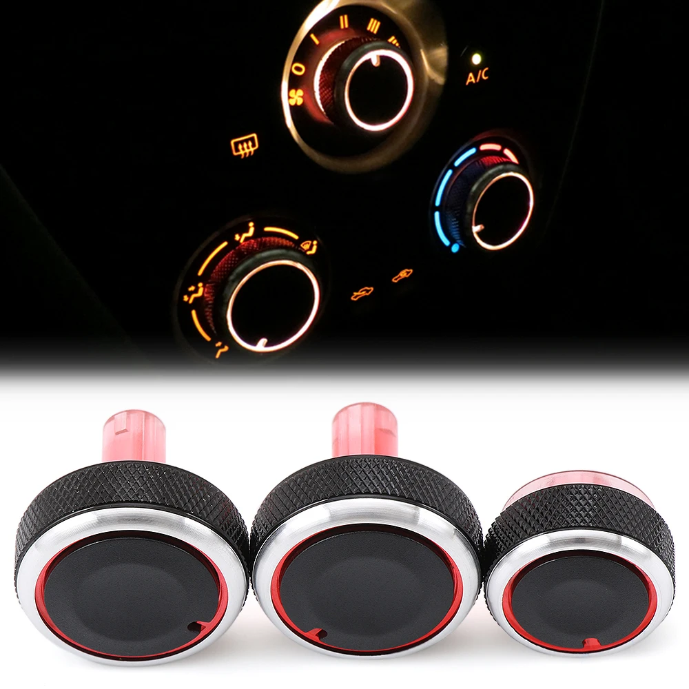 Car AC Knob Aluminum Alloy Air Conditioning Knob Products Accessory